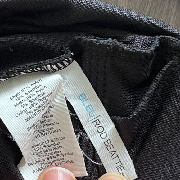 NWOT BLEU ROD BEATTIE Black "Ring Me Up" Asymmetrical One-piece Swimsuit - Picture 6 of 11